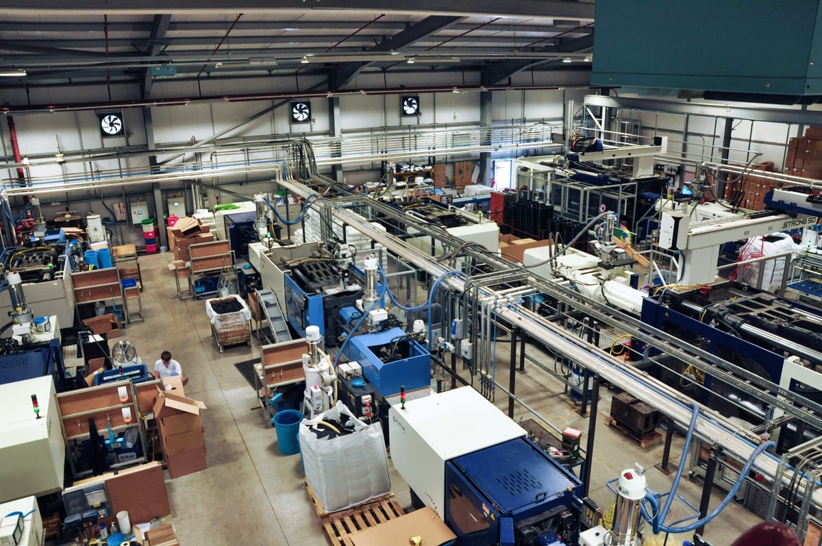 Injection moulding facility at hillbrush machinery plastics sustainability sustainable option manufacturing manufacturer